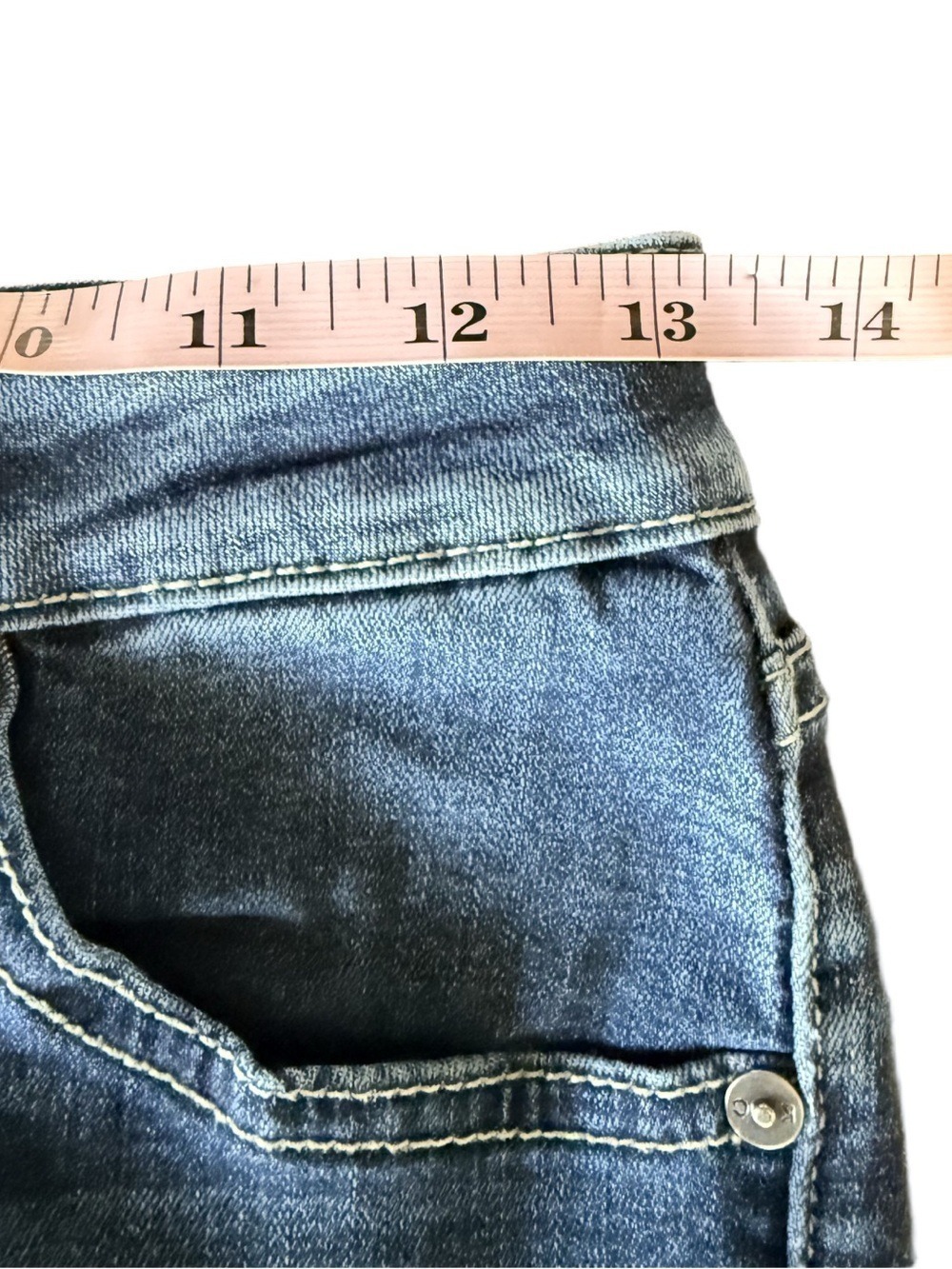 KANCAN Low Rise Ankle Skinny Jeans Frayed Hem Zipper Detail Stretch Size 25 - Picture 11 of 14
